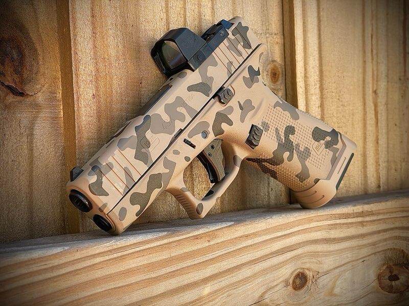 Cerakoted Glock 43X Sand Multicam